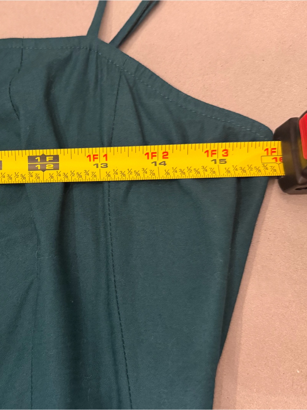 Reformation Square Neck Midi Dress in Green Organic Cotton 8 - Picture 6 of 6